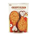 Genuine Fred Crispy Clean Fried Chicken Sponges, Set of 2, Durable Layered Sponges, Fun and Quirky Kitchen Accessory, Chicken Bucket Gift-Ready