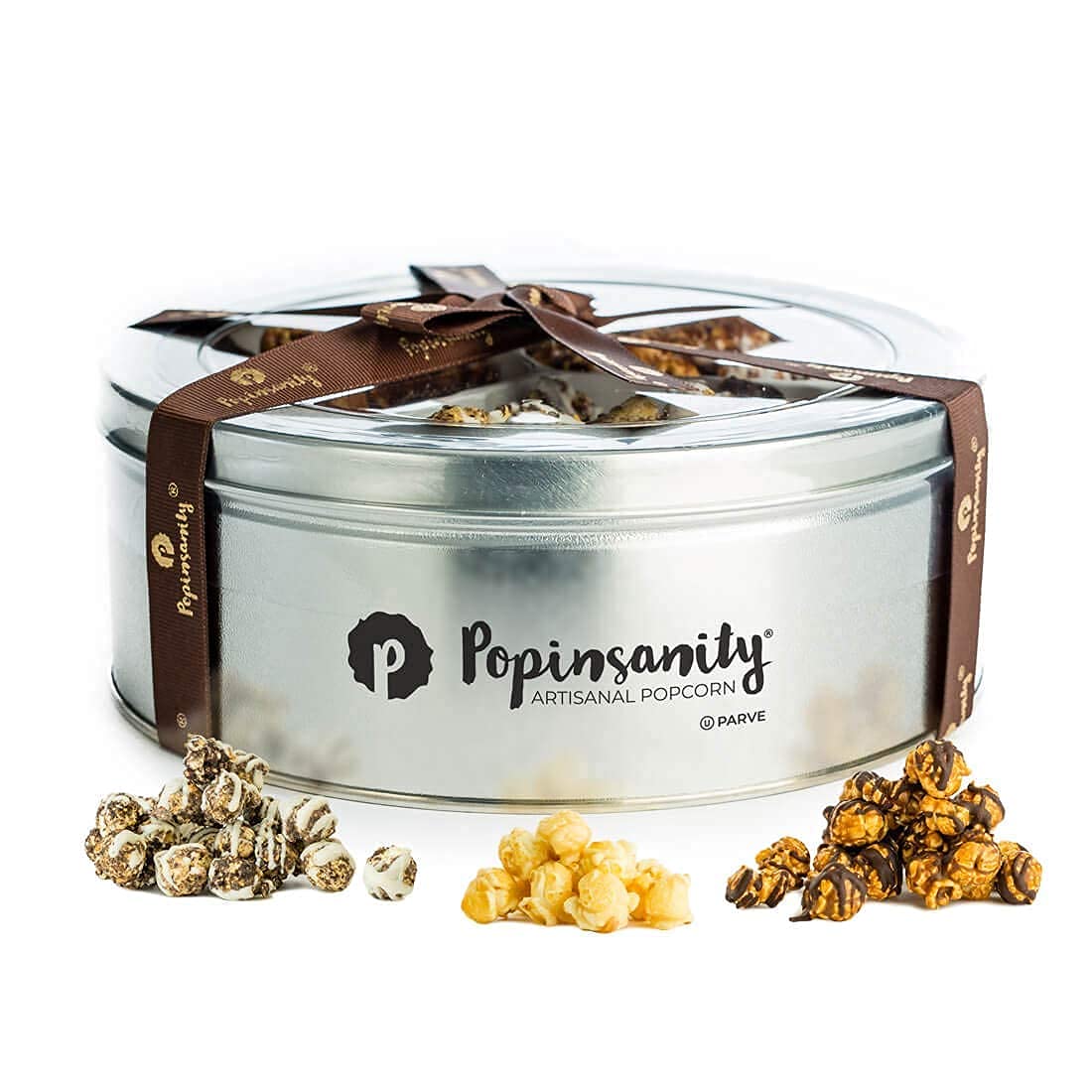 Popinsanity Gourmet Popcorn Tri Flavored Gift Pack, Oprah’s Favorite Things! 16 Oz Tin Overflowing with 3 of Our Most Popular Flavors, Cookies N'