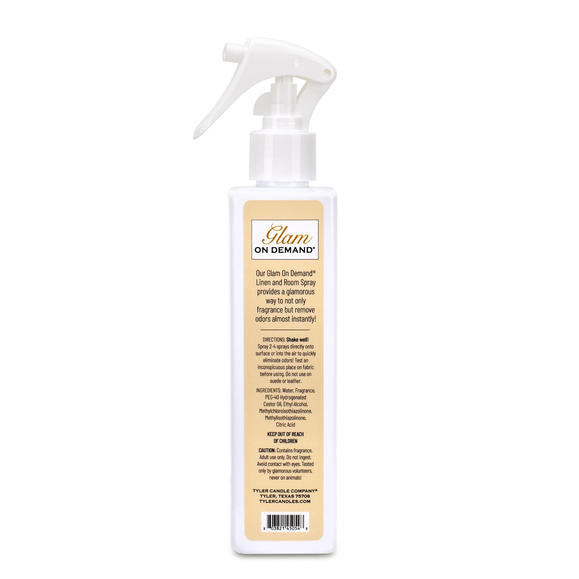 Tyler Candle Company - Spray On Demand - Diva fragrance - 227g / 8oz, Clear