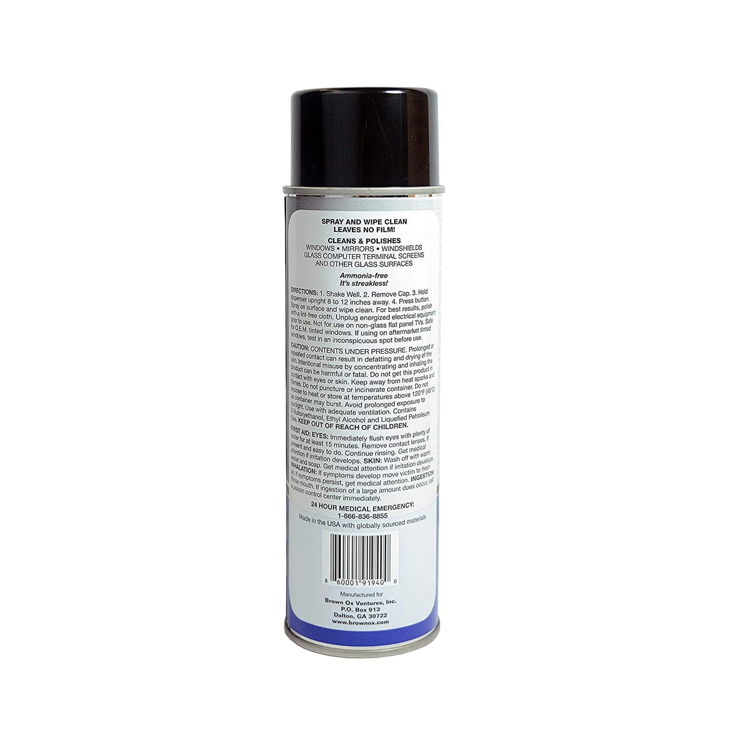 Bullsnot VizABull Glass Cleaner 10899014 Car Window Cleaner and Glass Cleaner Spray - Detail Spray for Auto and Truck 19oz