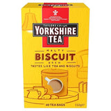 Yorkshire Tea Malty Biscuit Brew, Black Tea, Pillow Tea Bags, 40 Count (Pack of 1), Caffeinated, Enjoy Hot or Iced, 40 Teabags