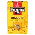Yorkshire Tea Malty Biscuit Brew, Black Tea, Pillow Tea Bags, 40 Count (Pack of 1), Caffeinated, Enjoy Hot or Iced, 40 Teabags
