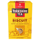 Yorkshire Tea Malty Biscuit Brew, Black Tea, Pillow Tea Bags, 40 Count (Pack of 1), Caffeinated, Enjoy Hot or Iced, 40 Teabags