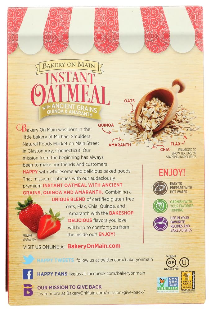 BAKERY ON MAIN Strawberry Shortcake Flavour Instant Hot Cereal, 300 GR