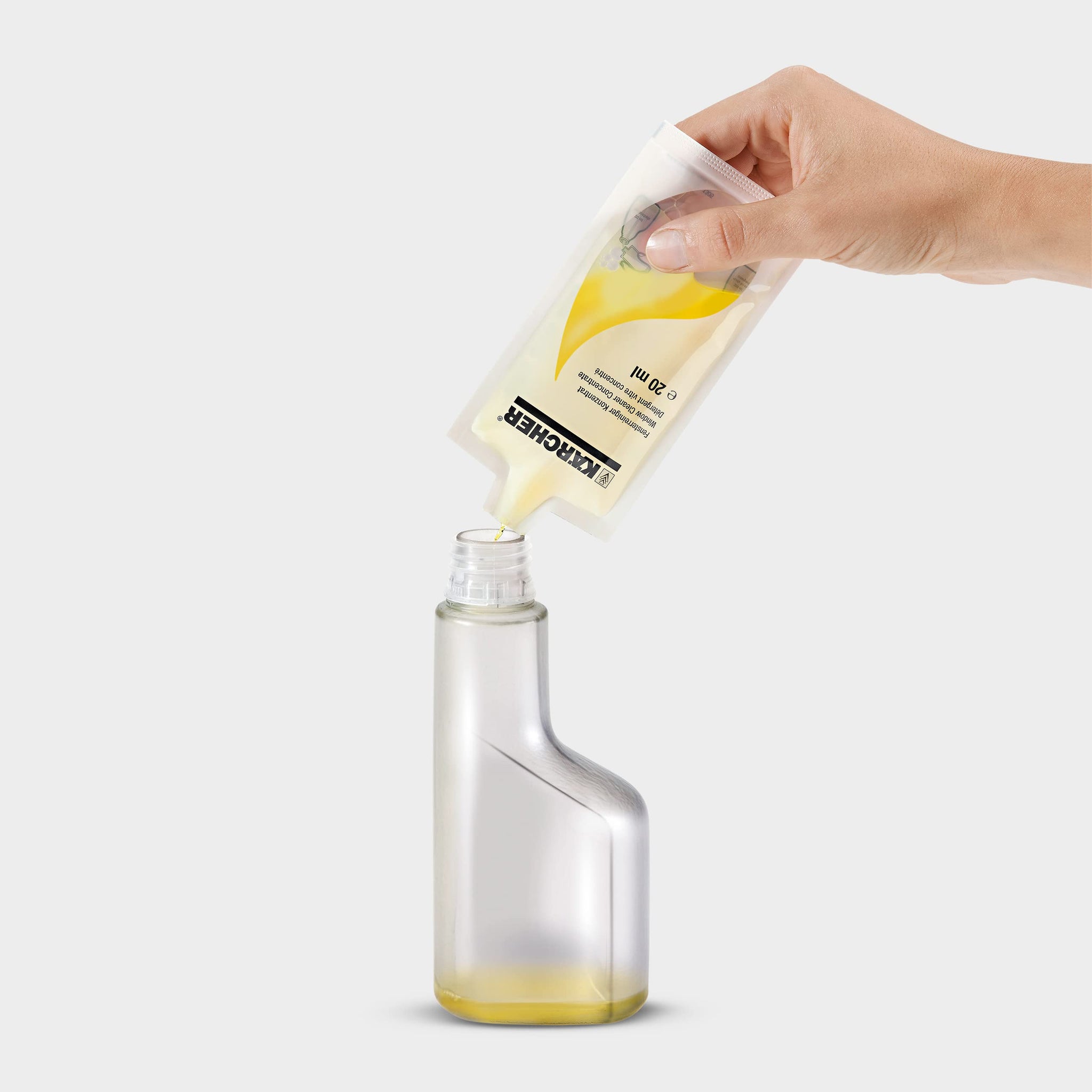 Karcher WV Window Vacuum Cleaner Concentrate for Window Vacuum Spray Bottle - Four 20ml pouches