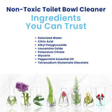 Truly Free Toilet Bowl Cleaner - Heavy-Duty Stain Remover - Septic Safe, Plant-Based Formula - Fresh Peppermint Scent - 16 oz Reusable Empty Bottle +