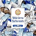Bible Verse Buttermints 100 Count - Soft Butter Mints Individually Wrapped After Dinner Mint, Christian Scripture Candy, Thank You Party Mints