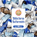Bible Verse Buttermints 100 Count - Soft Butter Mints Individually Wrapped After Dinner Mint, Christian Scripture Candy, Thank You Party Mints