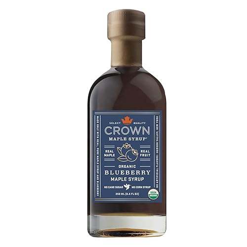 Crown Maple Certified Organic Blueberry Maple Syrup, 8.5 Fl Oz (Pack of 1)