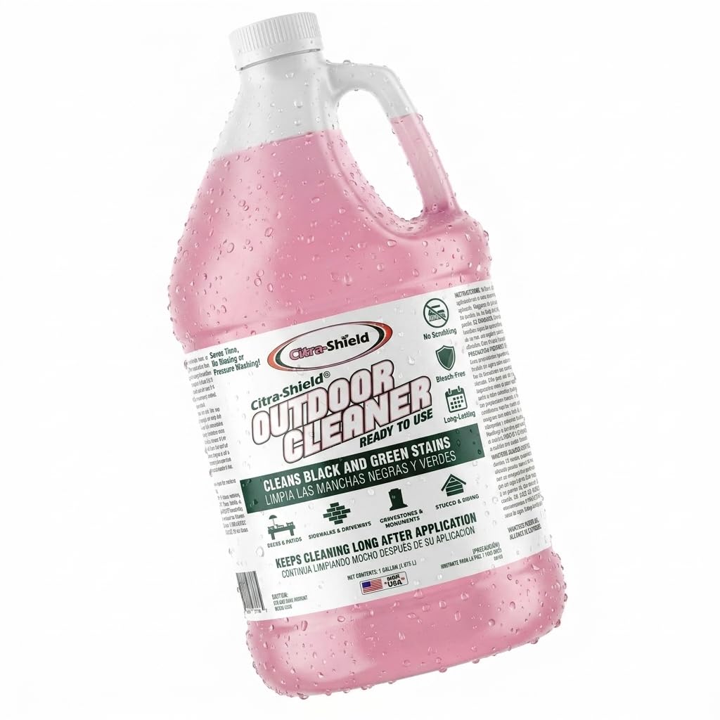 Citra-Shield Outdoor - Concrete, Roof, Walls, Headstone, Deck, and Vinyl Siding Cleaner - RTU Outdoor Cleaner, Pack of 1