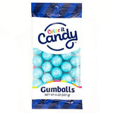Color It Candy Shimmer Powder Blue 1 inch Gumballs 8 Ounce Peg Bag - Perfect For Table Centerpieces, Weddings, Birthdays, Candy Buffets, & Party