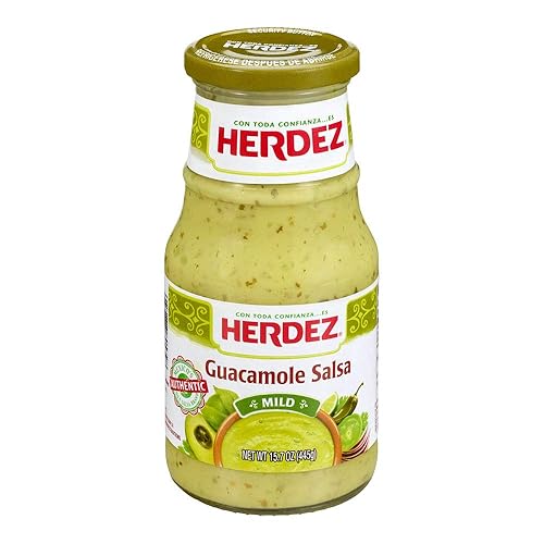 HERDEZ Guacamole Salsa, Mild, 15.7 oz Jar- Gluten Free, Kosher, Authentic Mexican, Smooth Avocado Salsa for Dipping & Spreading