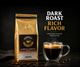 Risherley Premium Ground Coffee - Gourmet Arabica Blend, Fresh Roasted, Smooth Rich Flavor,Dark Roast, Low Acidity, Perfect for Drip, French Press