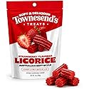 Townesend's Treats Strawberry Licorice Candy (1 pack) - Soft & Chewy Australian Licorice Twists - Gourmet Strawberry Licorice - 12 Ounce Bag - Red