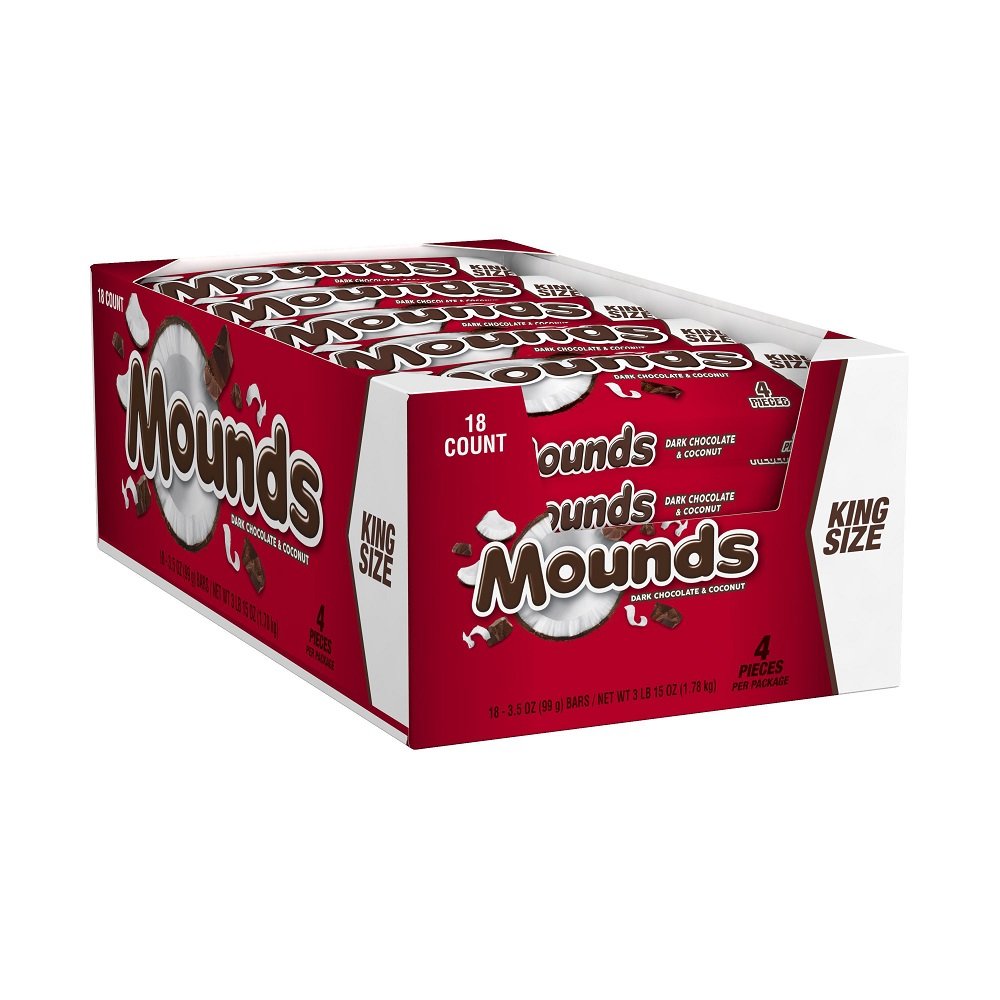 Mounds Candy Bars, King Size, 3.5-Ounce (Pack of 18)
