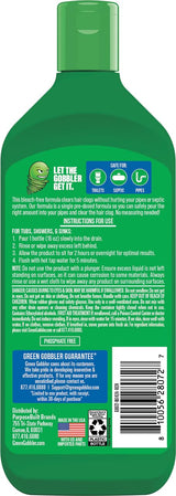 Green Gobbler Hair Drain Clog Remover | Formulated to Quickly Dissolve Hair Clogs