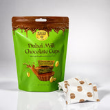 Nuts Factory Dubai Style Milk Chocolate Cups, Pistachio Cream & Crispy Kataifi Filling, Gourmet Filled Chocolate Dessert Treats, Resealable Pouch, 4.8