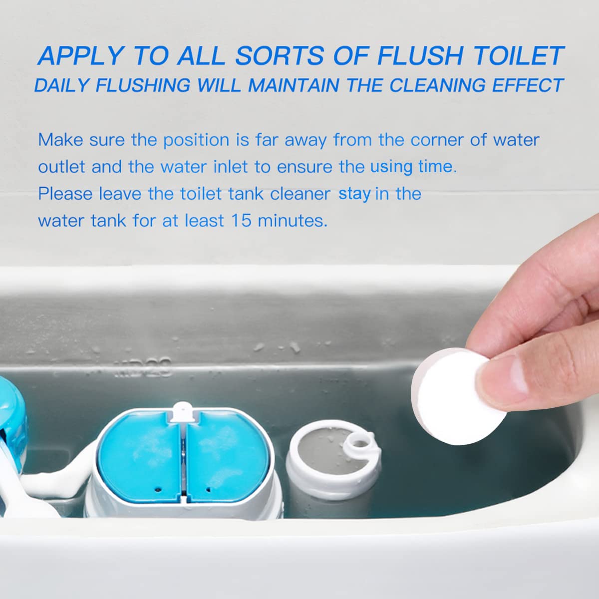 KIISIISO Toilet Bowl Cleaners Tablets(12 Pack), Household Lime Rust Removers, Automatic Toilet Tank Cleaner, with Sustained Release Technology
