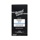 Baronet Coffee Pods [Breakfast Blend-54 Pods] Single Cup Use, Like Senseo [3 Boxes of 18 Single Serve 10 Gram] Regular Strength, Light Roast