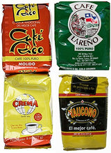Puerto Rican Ground Coffee Variety Pack - 4 Local Favorites In 8 Ounce Bags (Cafe Rico, Lareno, Crema and Yaucono) Includes 2 Envelopes Of Sason