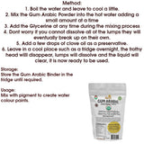 Gum Arabic Powder, USDA Organic | 4 oz. Easy use Bag | Gum Acacia Use as Food emulsifier thickener or DIY Watercolors
