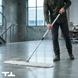 Tidy Tools Commercial Dust Mop - 24 Inch Floor Sweeper for Hardwood, Reusable Cotton Mop Head, Extendable Handle, Dry Mop for Floor Cleaning