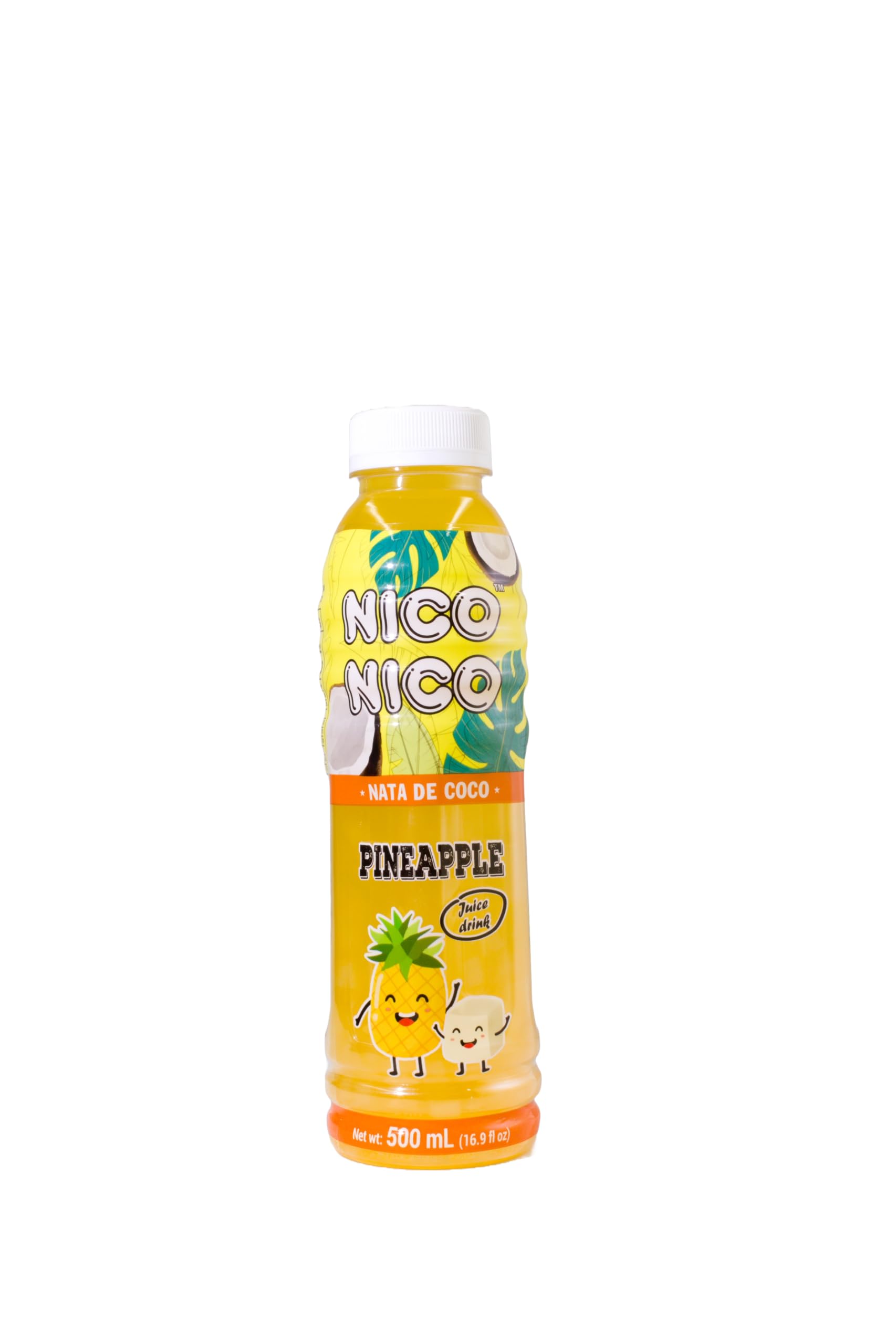 Niconico juice drink with nata de coco 30% fruit juice (16.9 floz, 6 Pack) (6, Pineapple)