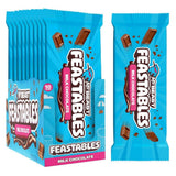 MrBeast Feastables Milk Chocolate Bar, King Size, 10 Count, Creamy Milk Chocolate Candy, Fairtrade Cocoa, 2.1oz Each
