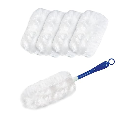 LOLA 360 Duster Starter Kit, Includes 1 Handle w/ 5 Duster Refills, Dust-Catching Fibers, Ergonomic Handle, Comparable to Other 360 Dusters