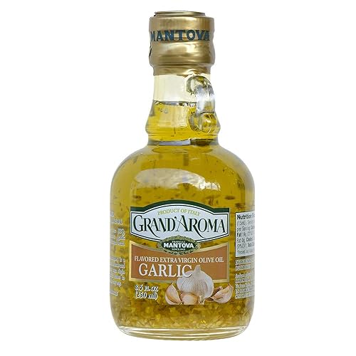 8.5 Oz Garlic Grand'aroma Flavored Extra Virgin Olive Oil (Pack of 2)