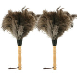 2PACKS 13" Ostrich Feather Duster Durable Dust Collecting Cleaning Tool in Wool Shop