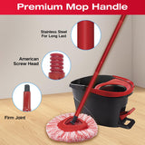 Spin Mop Cleaning kit Compatible with OCeda EasyWring Bucket System, 3 Replacement Mop Heads, 1 Handle, 1 Brush, 1 Cover, 1 Lavender Scented Cleaning