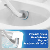 oshang Disposable Toilet Brush - Toilet Bowl Cleaner, Toilet Cleaning Supplies, Toilet Brush with Holder, 14 Refills for Deep Cleaning and Hygienic