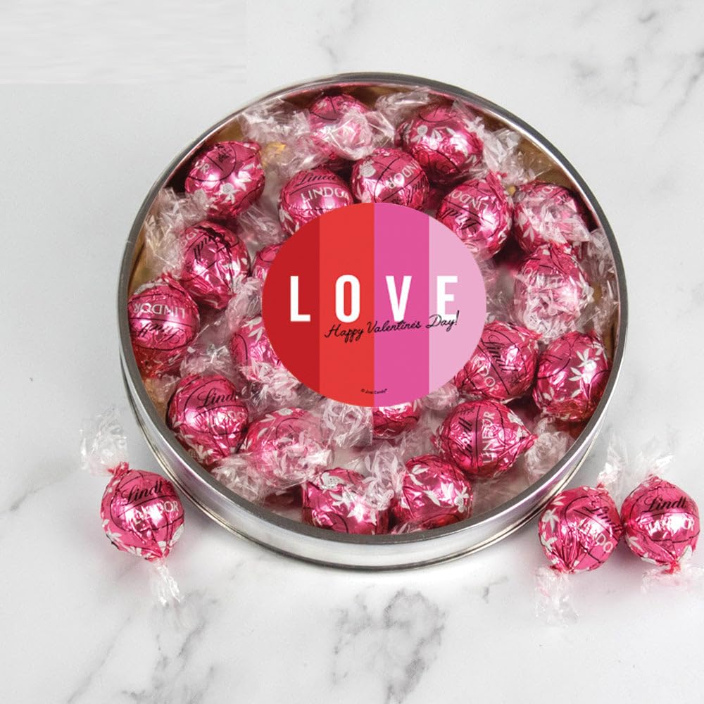 Valentine's Day LOVE Gift Tin With Strawberries & Cream Truffles