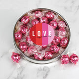 Valentine's Day LOVE Gift Tin With Strawberries & Cream Truffles
