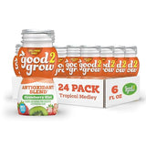 good2grow Strawberry Kiwi Flavored Antioxidant Blend Juice for Kids - Juice Bottles Bulk 24 Pack, Reusable Bottle, No Sugar Added - 6 fl oz, Pack