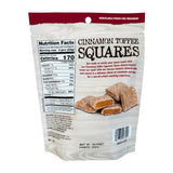 Brown & Haley Cinnamon Toffee Squares - 4.4oz Bag - Churro Inspired English Toffee Candy with Cinnamon, Sugar & Sea Salt - Gourmet Candy for Gifting