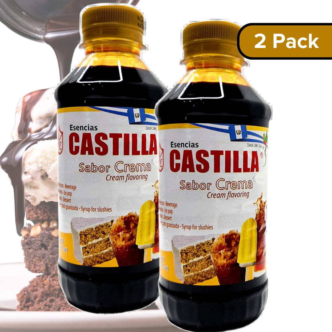 CASTILLA Sugar Free Cream Flavor Concentrate, 8.5 oz, Pack of 2