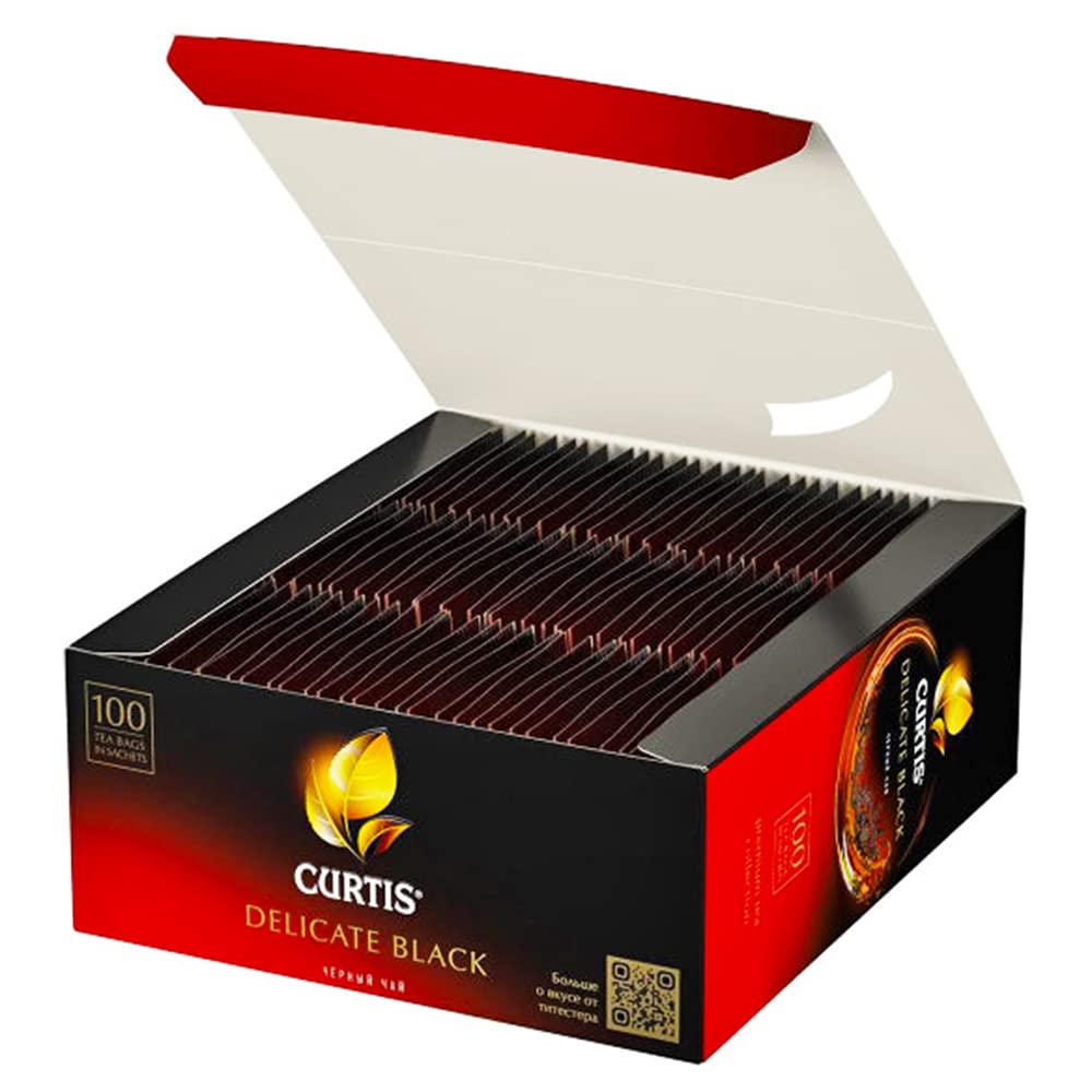 CURTIS DELICATE BLACK TEA - Gourmet Tea Bags - A Naturally Smooth & Rich Tasting Black Tea - Small Leaf Black Tea - 100 Count Tea Infuser Bags - 1.7g