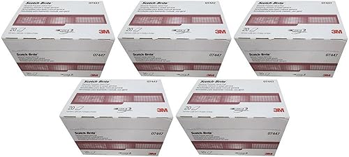 3M 07447 Scotch-Brite ggeUe Maroon General Purpose Hand Pad, 20 Count (5 Pack)
