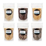 Personalized Gift for Movie Night | Gluten-Free Snack and Custom Set | Popcorn Kernels + Seasoning + Microwavable Popper and Black Box from Dell Cove