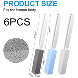 Pumice Stone 6 Packs Long Handle Toilet Bowl Cleaner Eco Friendly Toilet Stain Remover Scouring Sticks for Kitchen Bath Pool Grills Cleaning
