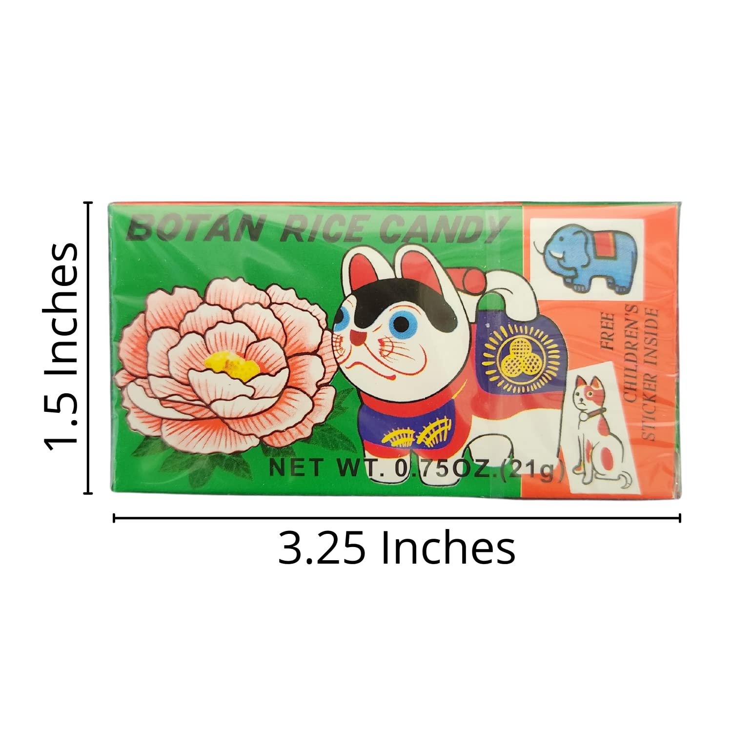 Botan Rice Candy (20 Pack) with 2 Gosutoys Stickers