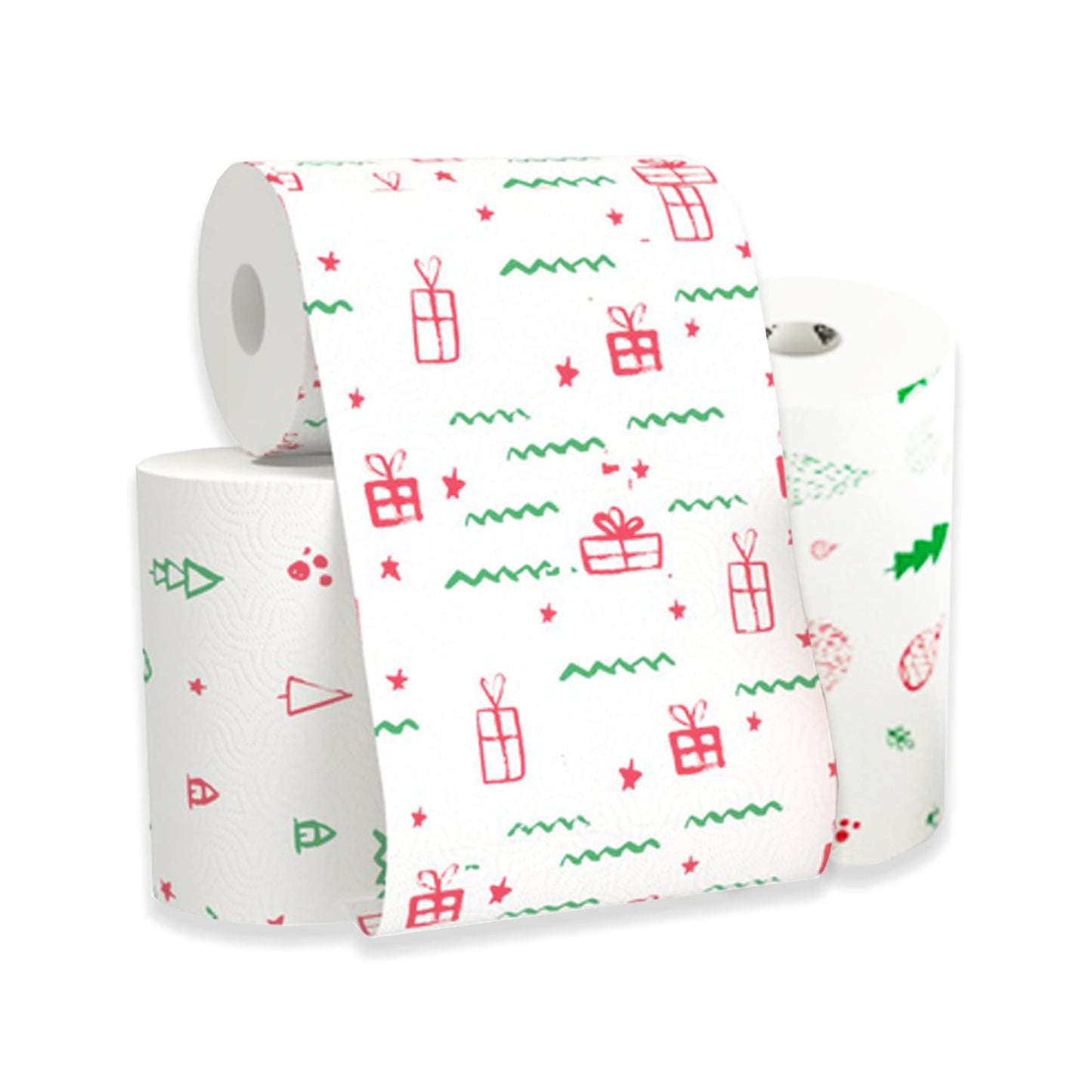 Renova Kitchen Paper Towel Jumbo Roll 2-ply 120 Sheets (Christmas, 3 Rolls)