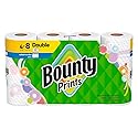 Bounty, Paper Towels 4 Double Select-A-Size Printed Rolls, 4 Count