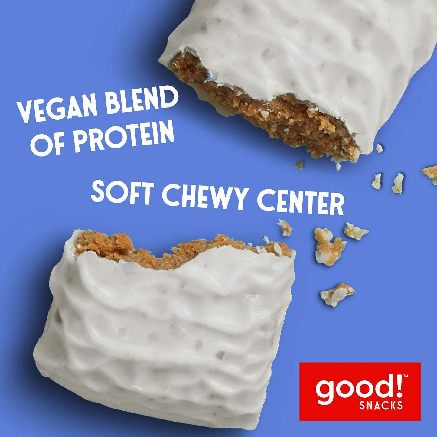 good! Snacks Blueberry Vegan Protein Bar, Soy & Gluten Free, Plant Based, Low Sugar, 15g Clean Protein, Natural Healthy Superfood Snack, Kosher