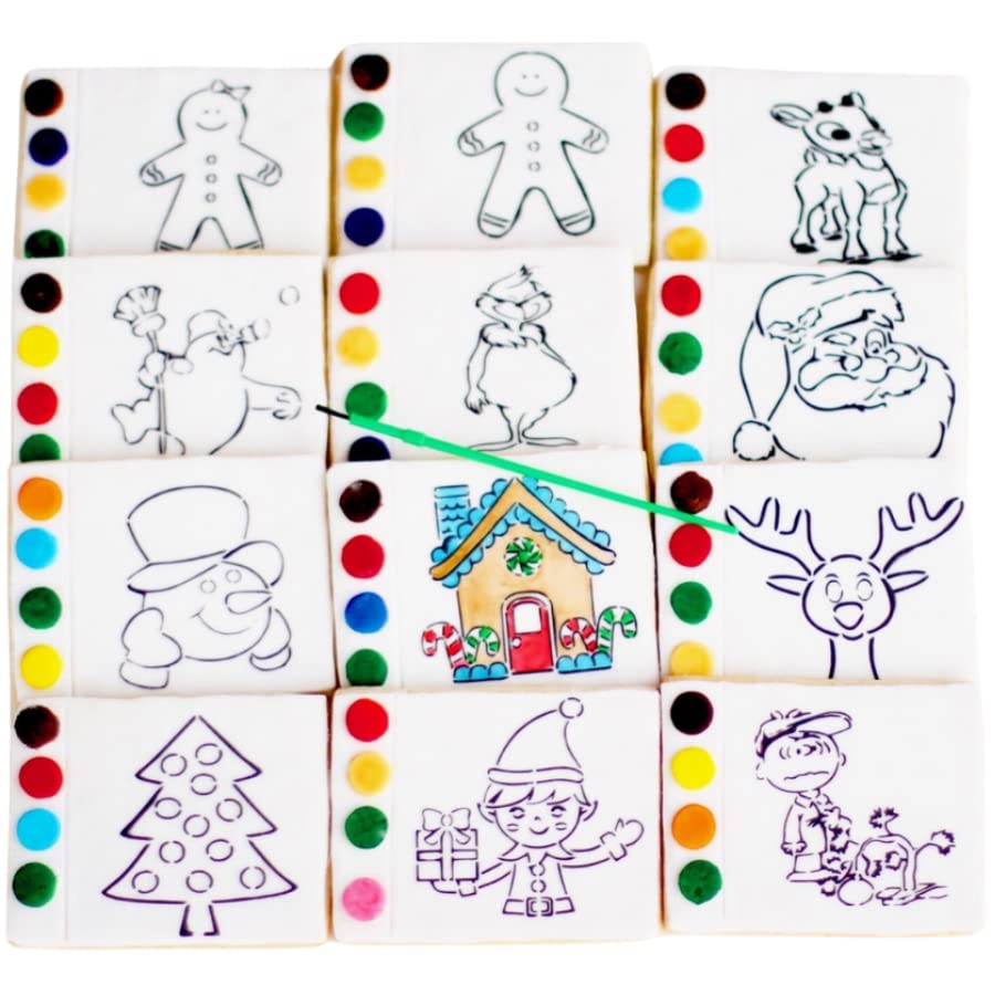 1 Christmas Paint Your Own Cookie. TONS OF DESIGNS TO CHOOSE FROM! Themed Holiday Favors or Party, Stocking Gift!