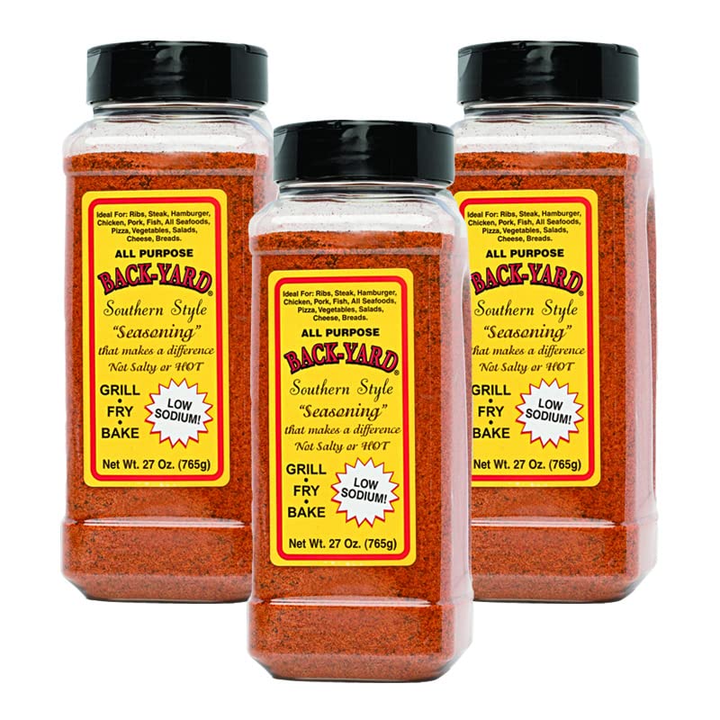 BACK-YARD Southern Style Seasoning Restaurant Value Pack | Original 27oz. (Pack of 3)