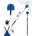 Cobweb Duster with Extension Pole, Dense Soft Bristles & Efficient Dust Removal, High Reach Cleaning 5-20FT Adjustable to 26FT, Indoor Outdoor