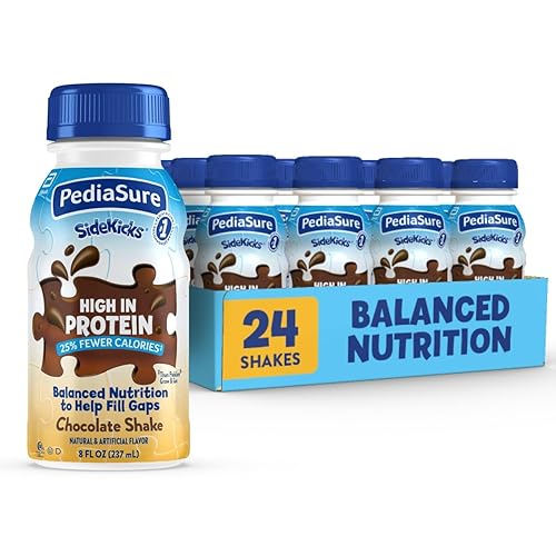 PediaSure SideKicks, Kids Protein Shake, With Key Nutrients and Protein to Help Kids Catch Up on Growth and Fill Nutrient Gaps, Chocolate, 8-fl-oz